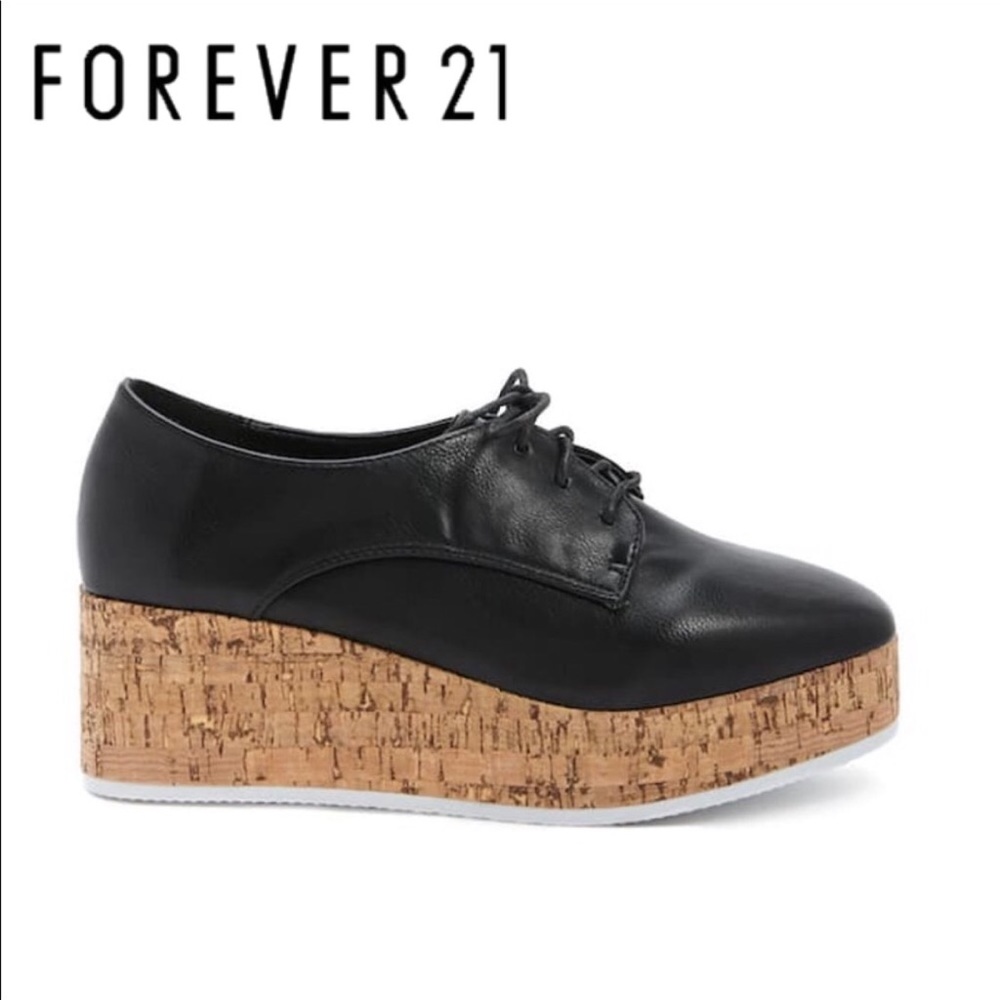 Cork Platform Oxfords